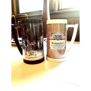 Set of 2 Anheuser Busch Budweiser Thermo Serve Mugs.